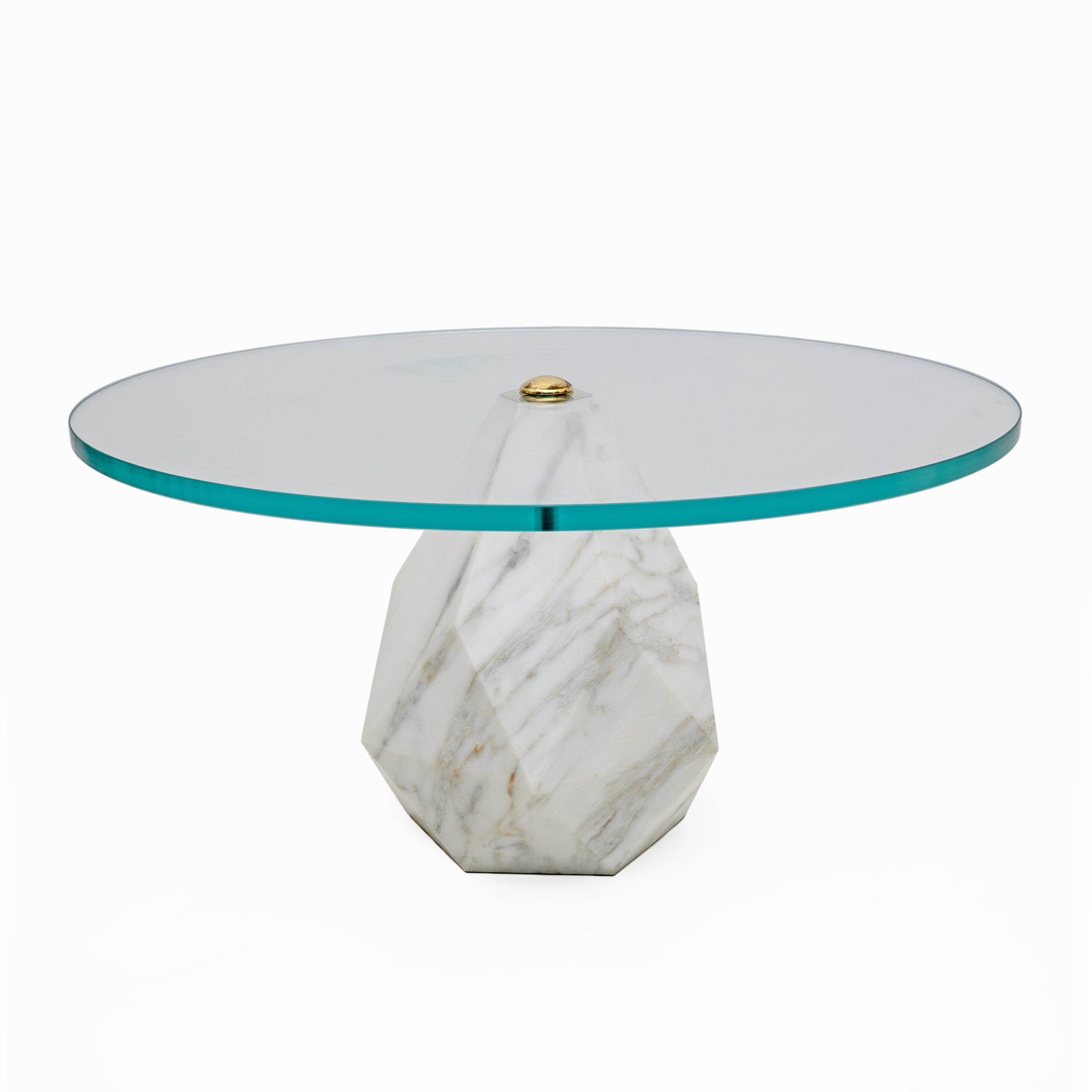Mid Century Modern Italian Carrara Marble Coffee Table, 1970s, Two Available