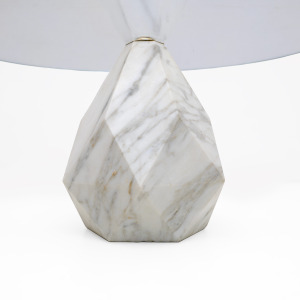 Mid Century Modern Italian Carrara Marble Coffee Table, 1970s, Two Available