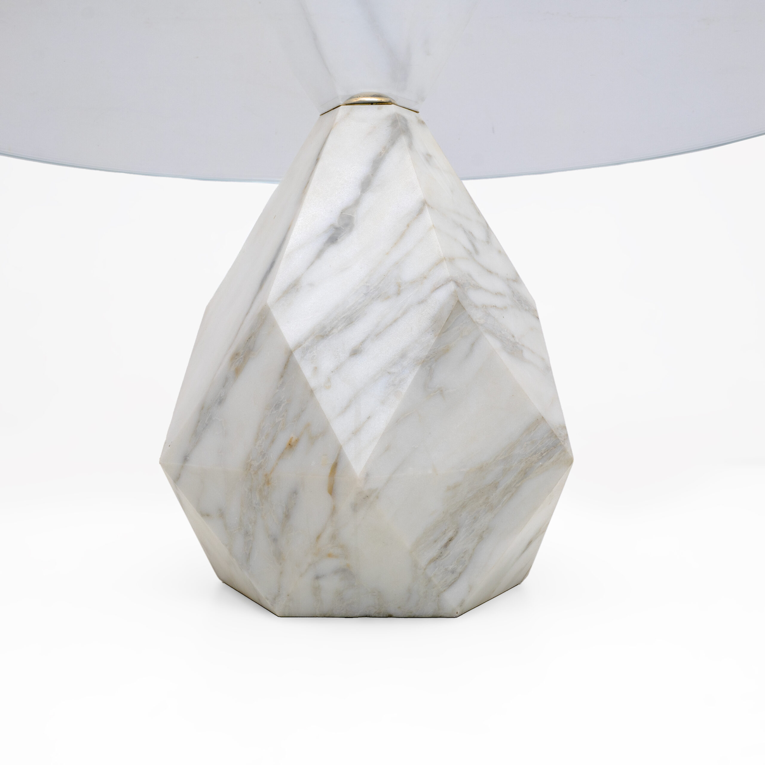 Mid Century Modern Italian Carrara Marble Coffee Table, 1970s, Two Available