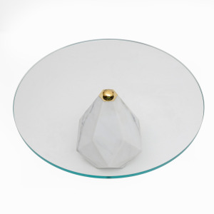 Mid Century Modern Italian Carrara Marble Coffee Table, 1970s, Two Available