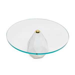 Mid Century Modern Italian Carrara Marble Coffee Table, 1970s, Two Available