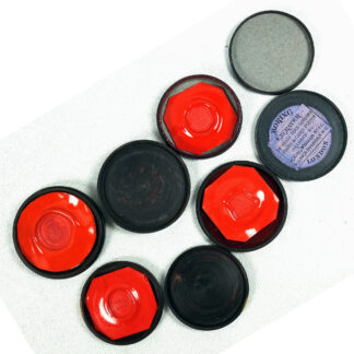 Set 4X antique early Victorian Lignum Vitae cased Wax Seal Impressions C.1840's