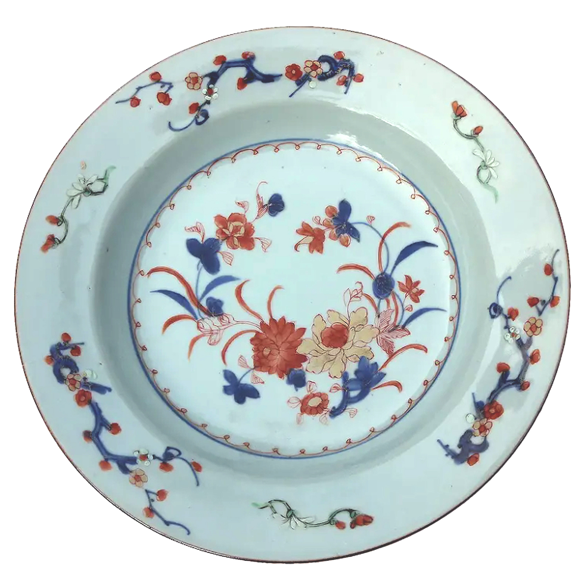An early 18thC antique Chinese hand-painted porcelain Imari Bowl C.1740