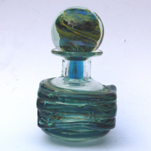 A good mid-century Mdina art glass sea & sand Michael Harris design Scent Bottle C.1970+