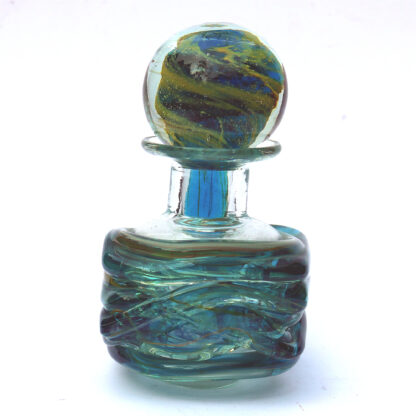 A good mid-century Mdina art glass sea & sand Michael Harris design Scent Bottle C.1970+ - Image 4