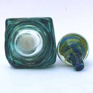 A good mid-century Mdina art glass sea & sand Michael Harris design Scent Bottle C.1970+