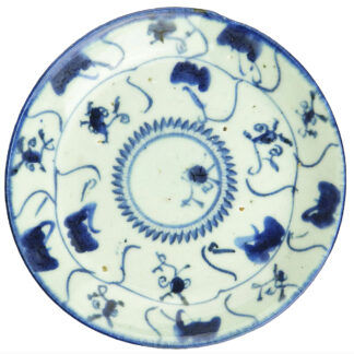 Ancient / Antique Chinese porcelain hand-painted signed Saucer Dish before 1800