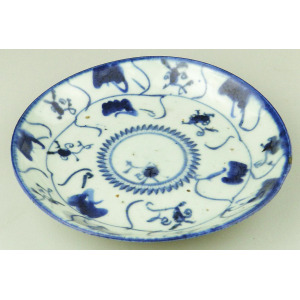 Ancient / Antique Chinese porcelain hand-painted signed Saucer Dish before 1800