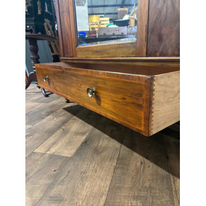 Antique Continental Walnut & Mahogany Wardrobe