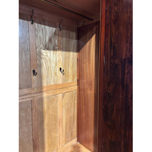 Antique Continental Walnut & Mahogany Wardrobe