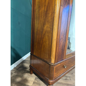 Antique Continental Walnut & Mahogany Wardrobe