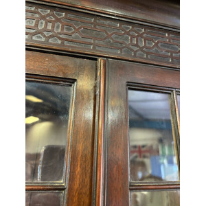 Antique Mahogany Corner Display Cabinet