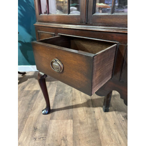 Antique Mahogany Corner Display Cabinet
