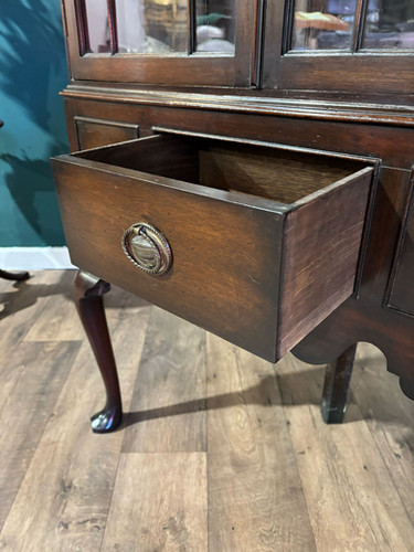 Antique Mahogany Corner Display Cabinet