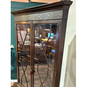 Antique Mahogany Corner Display Cabinet