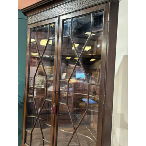 Antique Mahogany Corner Display Cabinet