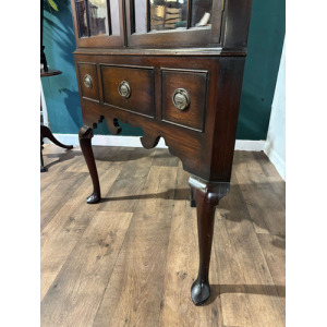 Antique Mahogany Corner Display Cabinet
