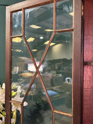 Antique Mahogany Corner Display Cabinet