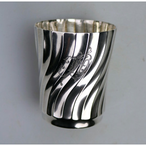 A good and attractive antique 950 sterling solid silver French Beaker C.19thC