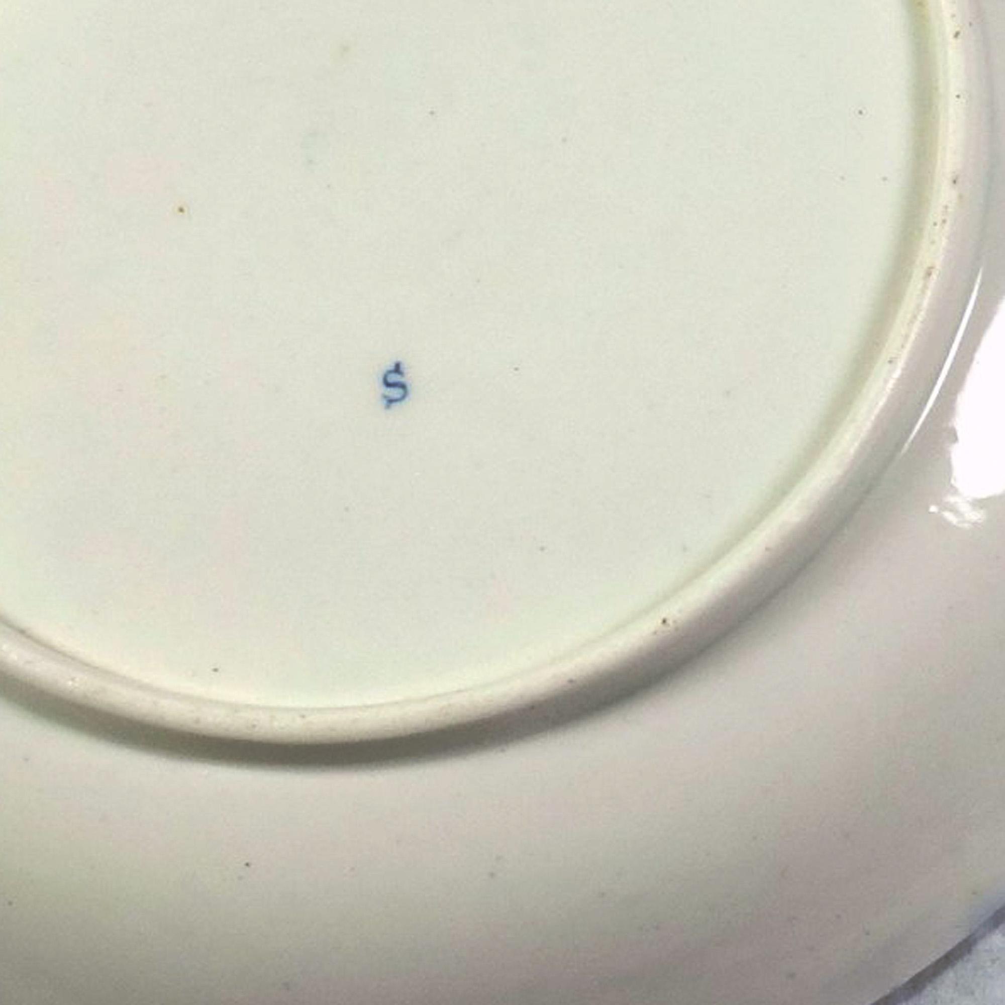 Extra large antique Georgian Caughley porcelain Nankin Saucer Dish 22 cm C.18thC