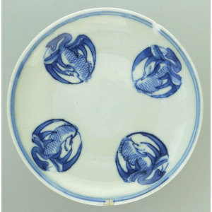 An attractive antique Chinese porcelain 4-character Qing Tazza / Comport C.19thC