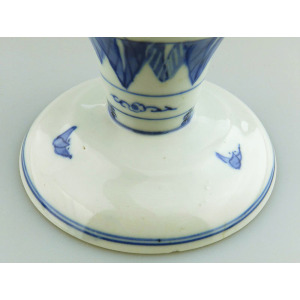 An attractive antique Chinese porcelain 4-character Qing Tazza / Comport C.19thC