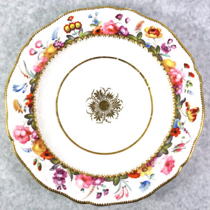 A fine antique John Rose Coalport hockey sticks porcelain David Evans Plate C.1820 - Image 5
