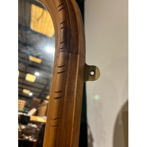 Contemporary Pine Dome Top Mirror