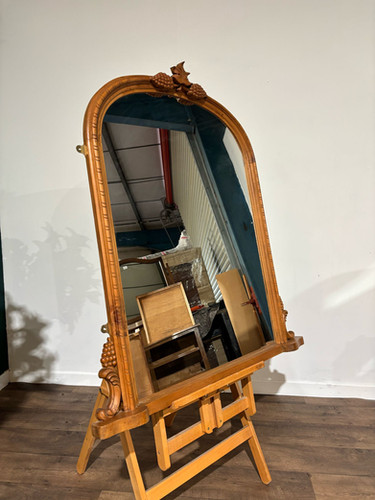 Contemporary Pine Dome Top Mirror