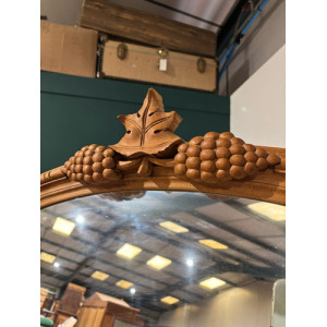 Contemporary Pine Dome Top Mirror