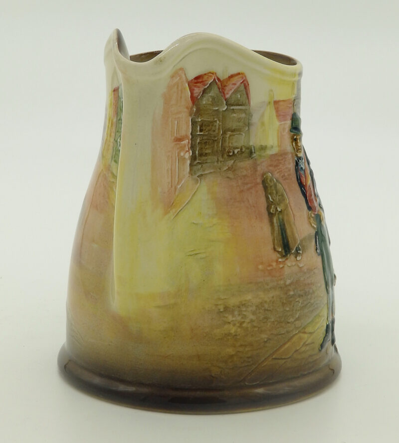 A scarce & good Royal Doulton relief pottery Series Dickensian Jug C.1930's