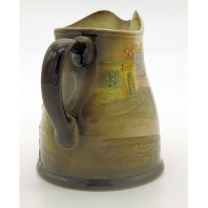 A scarce & good Royal Doulton relief pottery Series Dickensian Jug C.1930's
