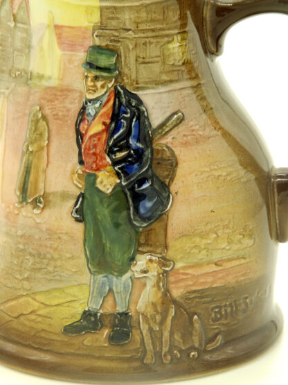 A scarce & good Royal Doulton relief pottery Series Dickensian Jug C.1930's - Image 6