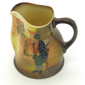 A scarce & good Royal Doulton relief pottery Series Dickensian Jug C.1930's