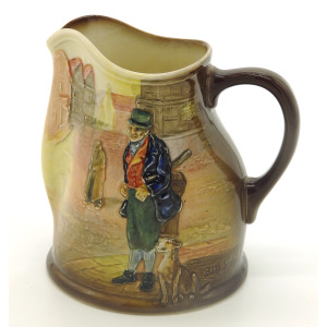 A scarce & good Royal Doulton relief pottery Series Dickensian Jug C.1930's