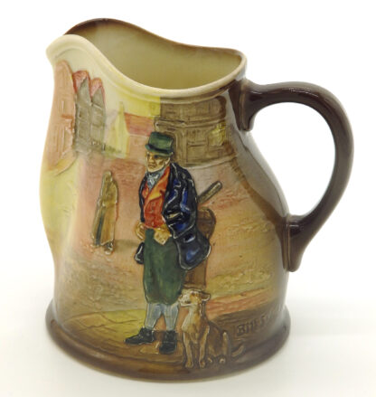 A scarce & good Royal Doulton relief pottery Series Dickensian Jug C.1930's - Image 8