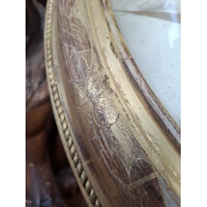 Early 20th Century Gilt Framed Glass Domed Communion Commemoration.