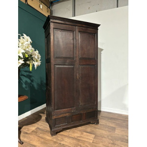 Early Oak Two Door Hall Wardrobe