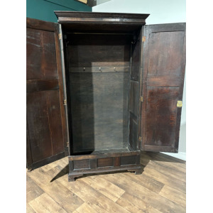 Early Oak Two Door Hall Wardrobe