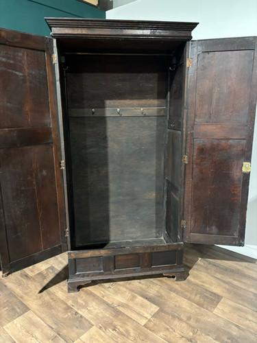 Early Oak Two Door Hall Wardrobe