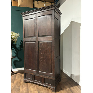 Early Oak Two Door Hall Wardrobe