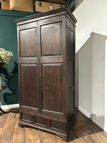 Early Oak Two Door Hall Wardrobe