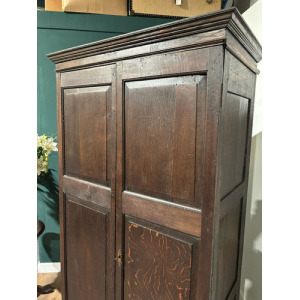 Early Oak Two Door Hall Wardrobe