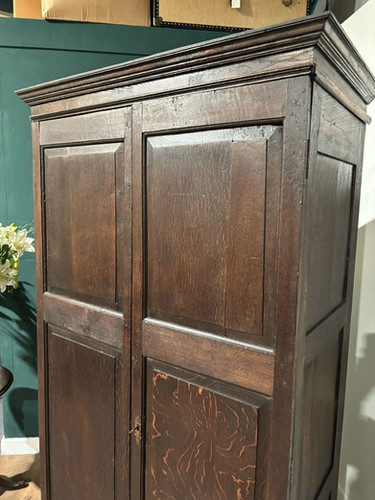 Early Oak Two Door Hall Wardrobe