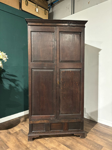 Early Oak Two Door Hall Wardrobe