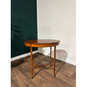 Edwardian Inlaid Oval Window / Side Table