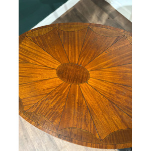 Edwardian Inlaid Oval Window / Side Table