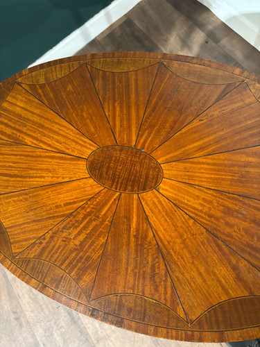 Edwardian Inlaid Oval Window / Side Table