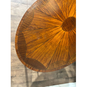 Edwardian Inlaid Oval Window / Side Table