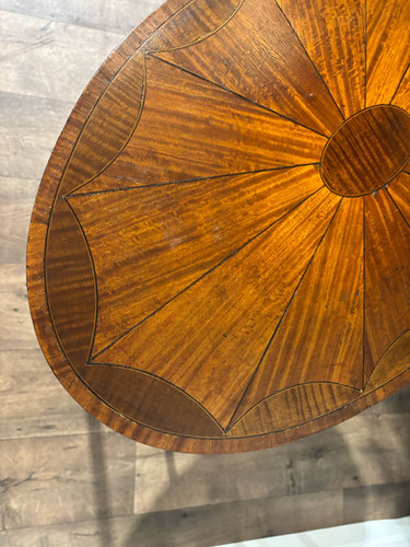 Edwardian Inlaid Oval Window / Side Table
